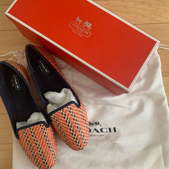 Coach Shoes - Coach Catrin Straw Flats